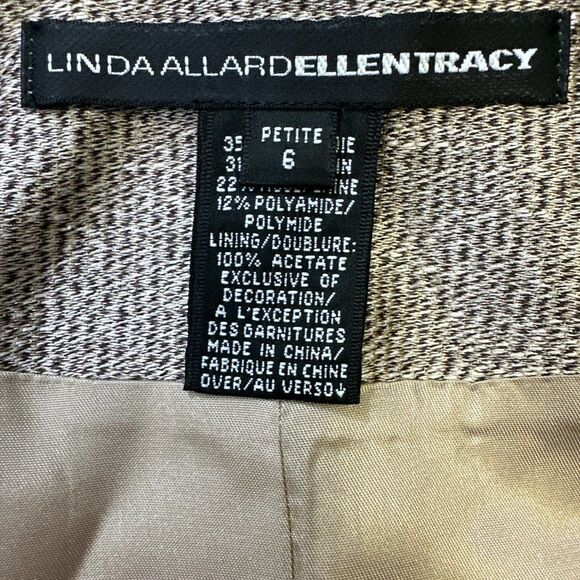 Linda Allard Ellen Tracy Silk Blend Beaded Blazer Jacket Size 6 Petite - Picture 9 of 13